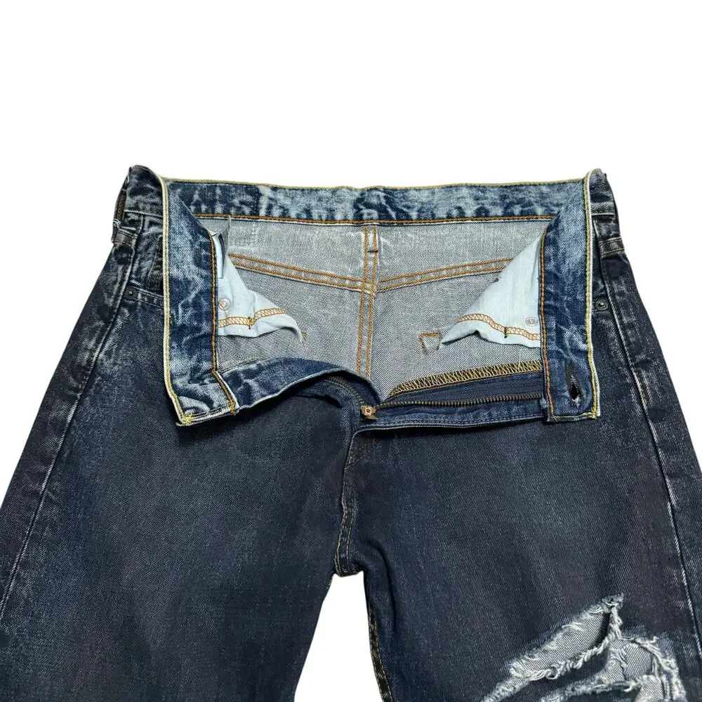 Reworked Levi's Blue Jeans Tiger Attack Stuffed Animal Customized Modified OOAK